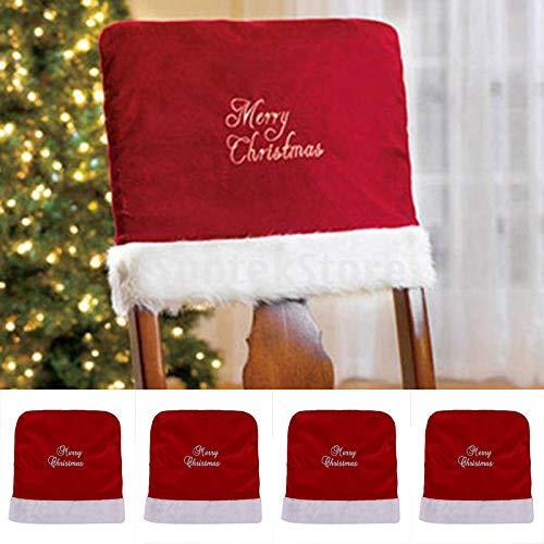 Christmas Hat Embroidered Chair Cover