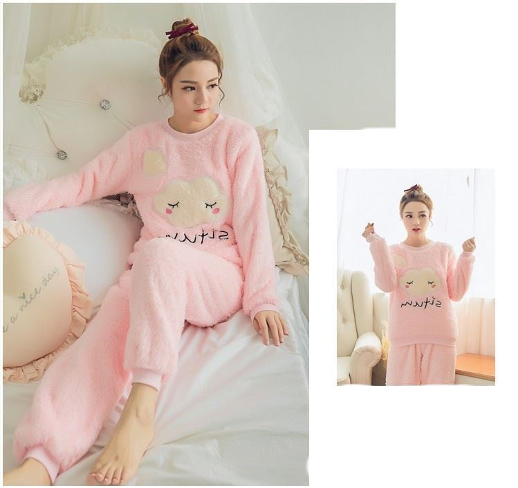 Ladies Soft Flannel Pyjamas - Cozy Nights Awaits