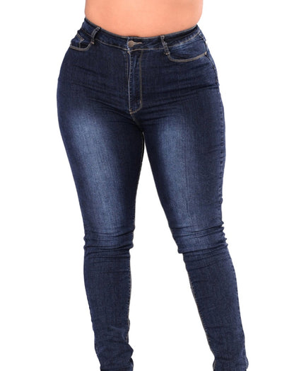 High Elastic Denim Jeans for the Curvier Women