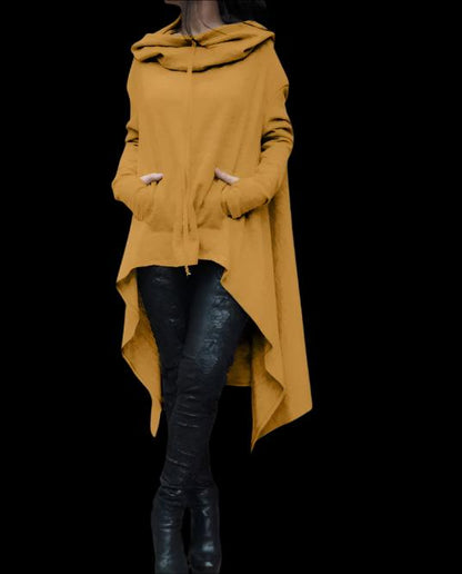 Yellow Oversized Cape Hoodie