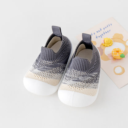 Baby Outdoor Soft Bottom Plaid Cotton Shoes