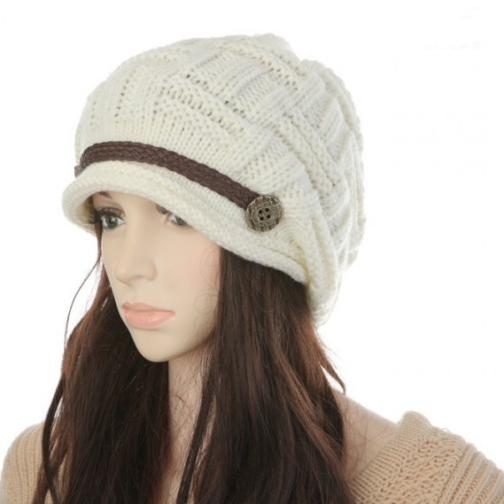 Fashion Braided Warm Baggy Beanie knitted crocheted hat