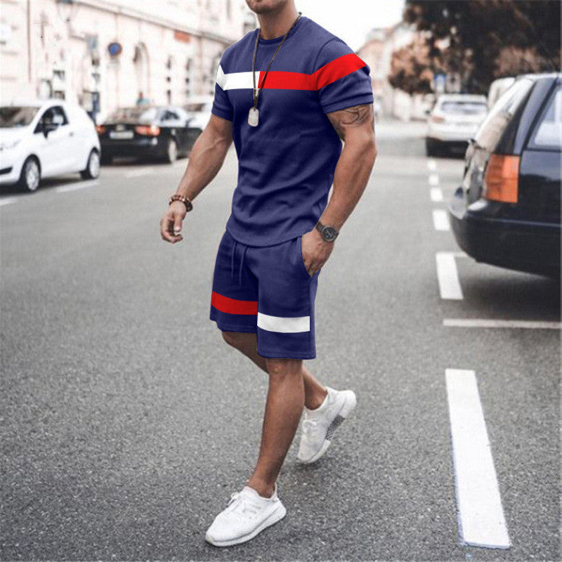 Men's Summer Short Sleeve Fitness Suit