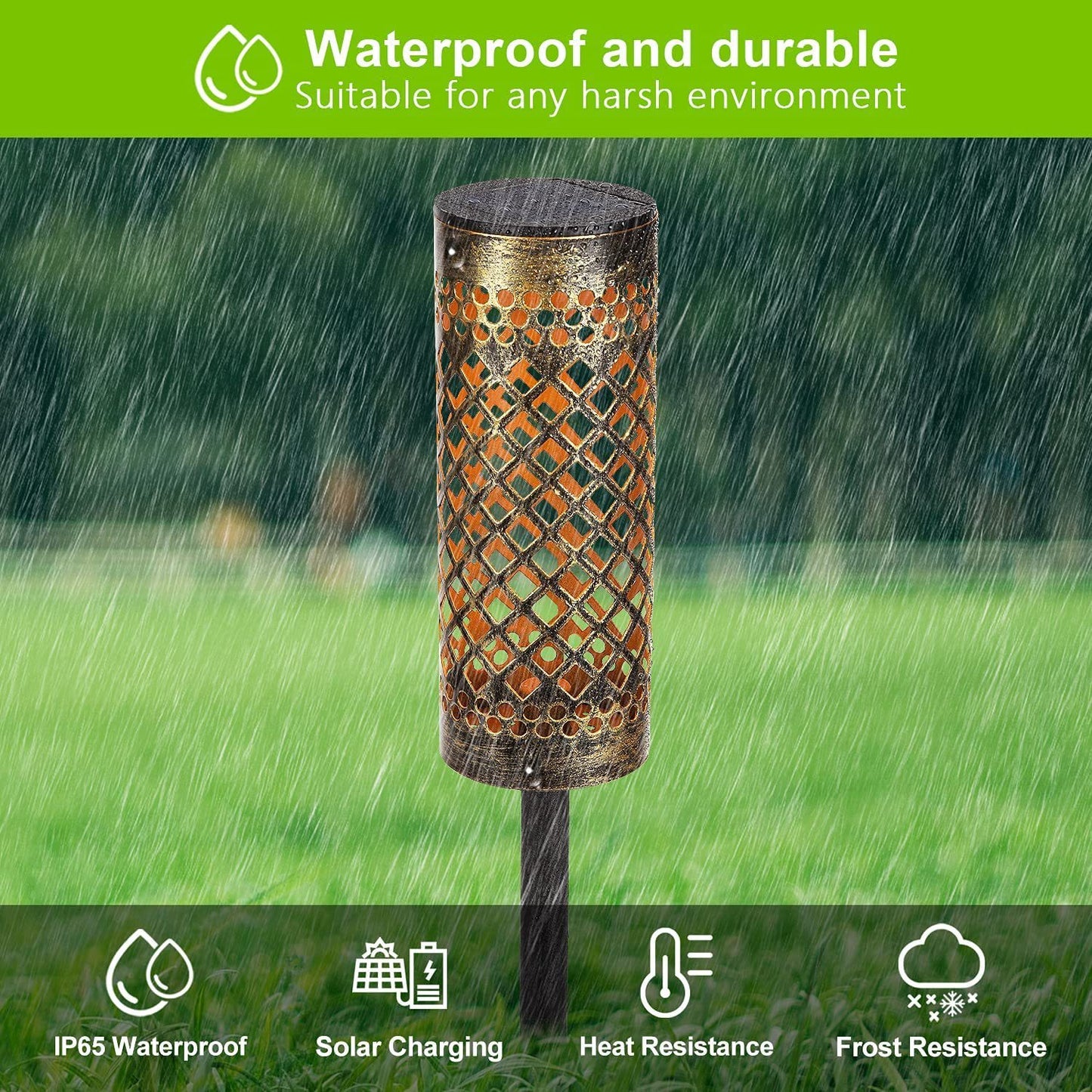 Metal Waterproof Solar-powered Lawn Lamps