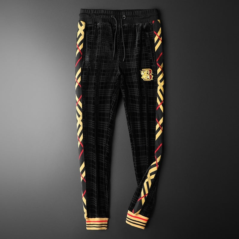 Velvet Sports Trousers Casual Suit