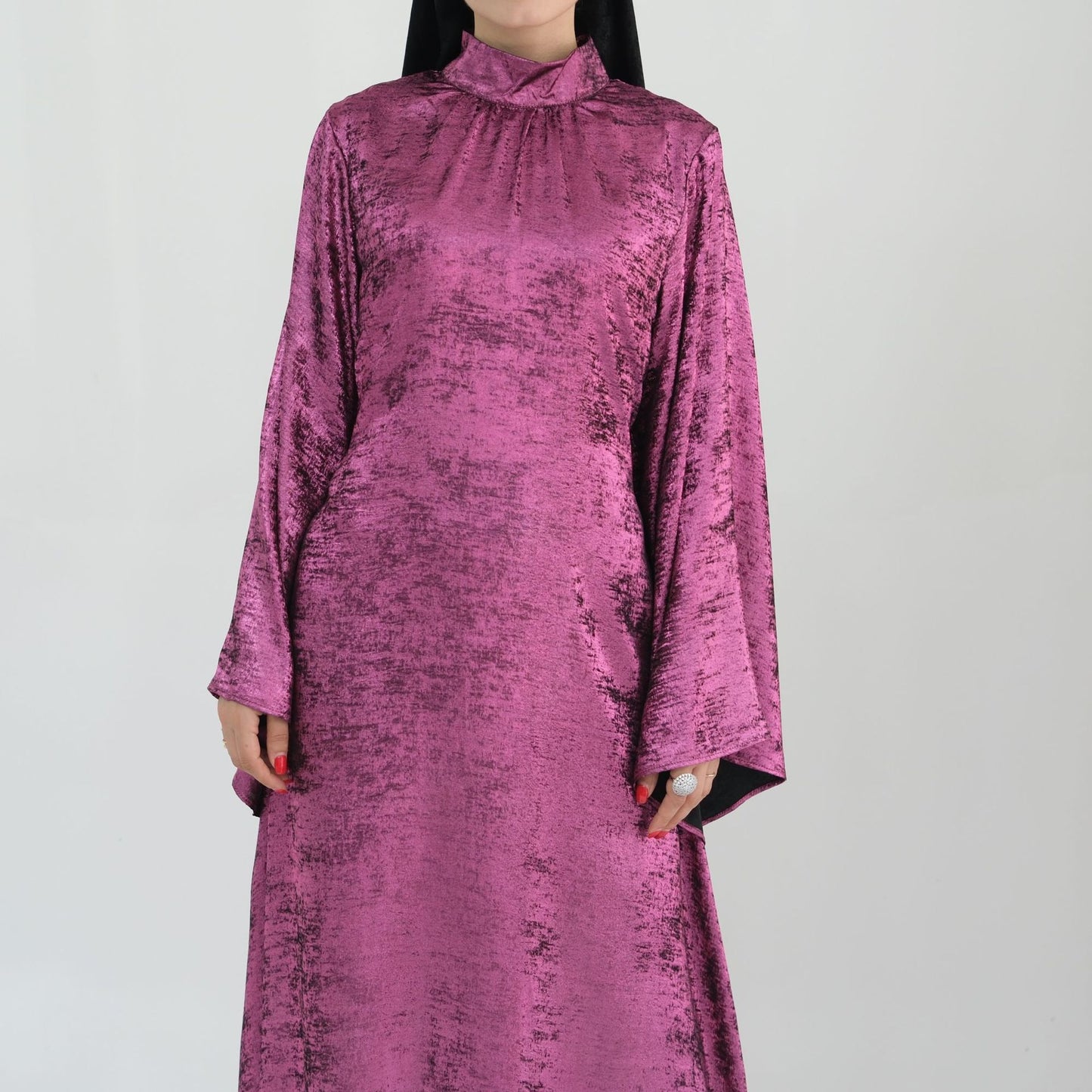 Women's Dubai Style Elegant Velvet Look Dress