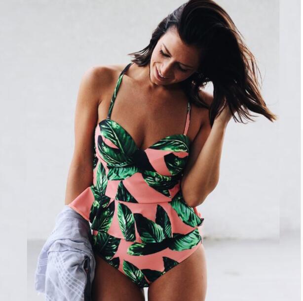 Floral Tankini: Push Up, High Waist