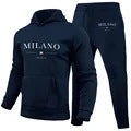 Men's Hoodie Tracksuit - Milano Printed Sweatshirt and Pants