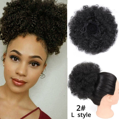 High Puff Afro Hair Ponytail