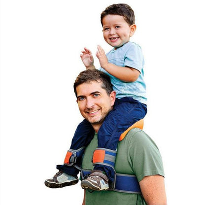 Hands-Free Shoulder Carrier with Ankle Straps and Cushioned Hip Seat