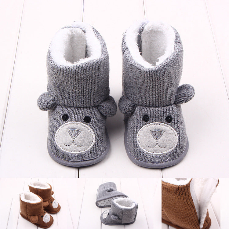 Cute Baby Winter Booties with Velcro Closure