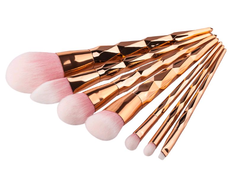 Dazzling 7-Diamond Makeup Brushes: Precision Beauty