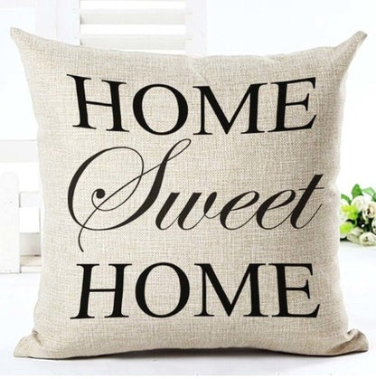 Letter Black and White Home Pillowcase