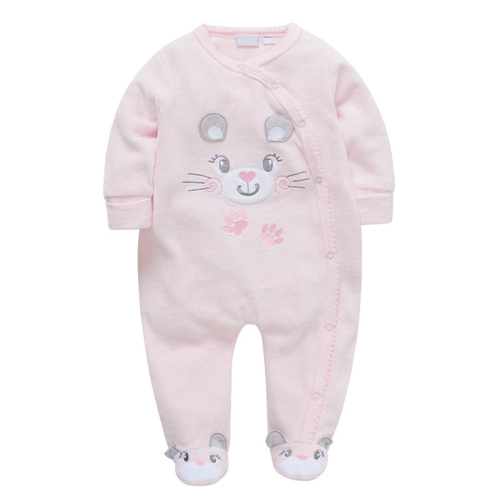 Baby cartoon Fleece Sleepsuit