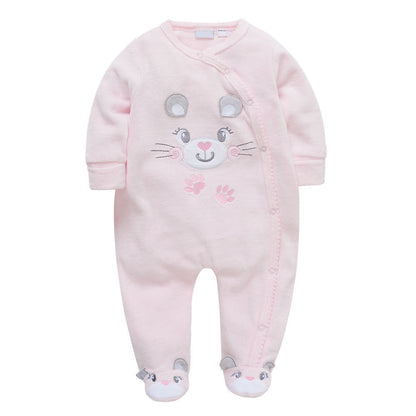 Baby cartoon Fleece Sleepsuit