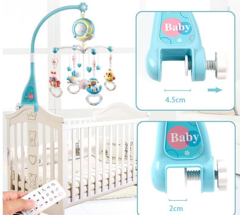 Crib Mobiles Toy Holder Rotating Mobile Musical Box Projection