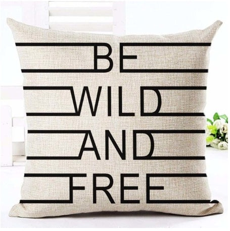 Letter Black and White Home Pillowcase