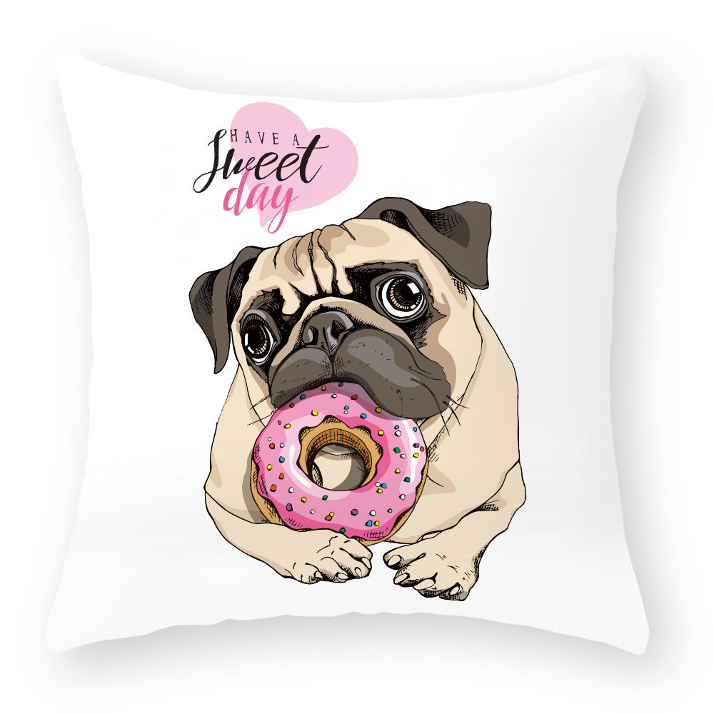 Hug with a Pug Peach Skin Cushion Case