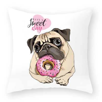 Hug with a Pug Peach Skin Cushion Case