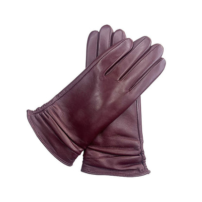 Ladies Touch Screen Sheepskin Leather Gloves With Velvet