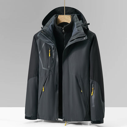 Three-in-one Outdoor Fleece Thickened Mountaineering Coat