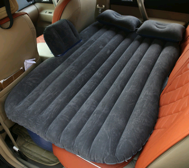 Black On-the-Go Comfort: Inflatable Car Bed