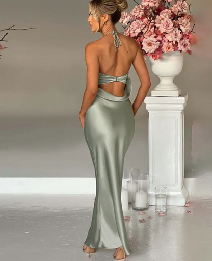 Open Back Wrapped Dress: Allure