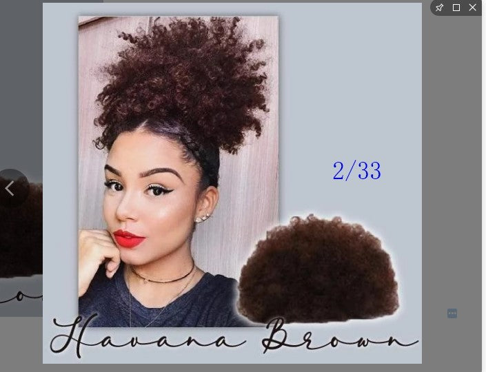 High Puff Afro Hair Ponytail