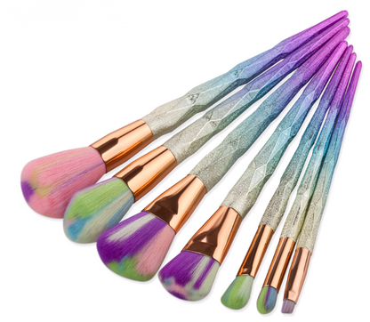 Dazzling 7-Diamond Makeup Brushes: Precision Beauty