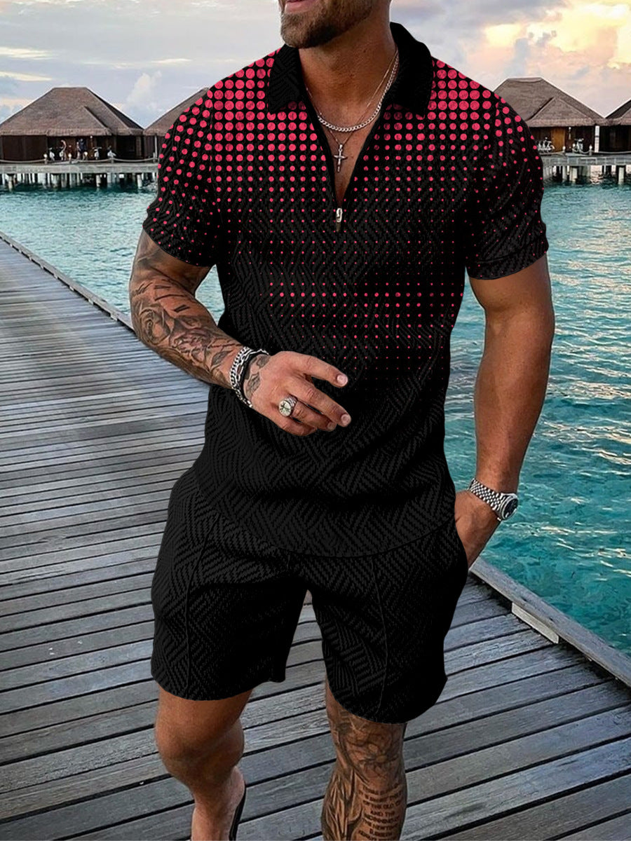 POLO Top & Short Patterned Suit