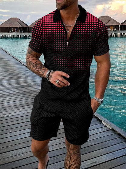 POLO Top & Short Patterned Suit