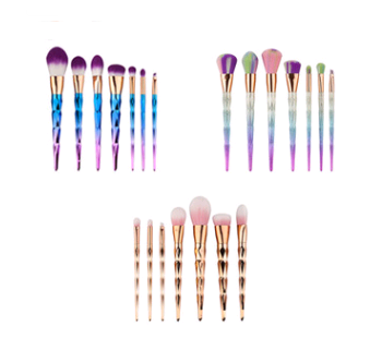 Dazzling 7-Diamond Makeup Brushes: Precision Beauty