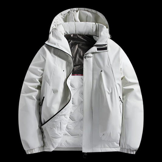 White Padded Chong Feng Cotton Windproof Jacket