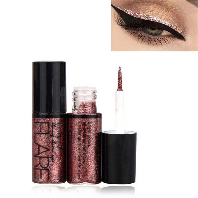 Flare Waterproof Glitter Eyeliner: Long-lasting Formula