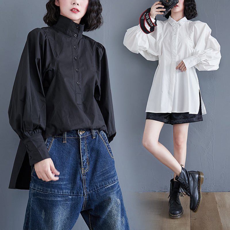 Loose Korean Style Long-sleeved Shirts for Effortless Chic