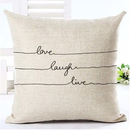 Letter Black and White Home Pillowcase