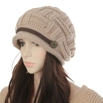 Fashion Braided Warm Baggy Beanie knitted crocheted hat