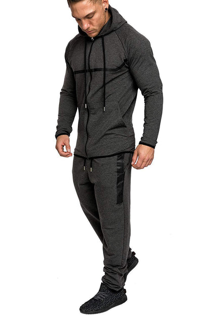 Men Cotton Leisure Tracksuit Suit