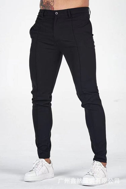 Slim-fit Men's Straight Leg Trousers