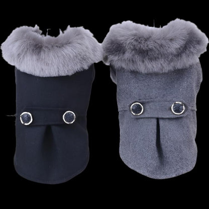 Smart Dog Coat with Fur Collar