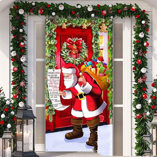 Christmas Door Curtain Decoration