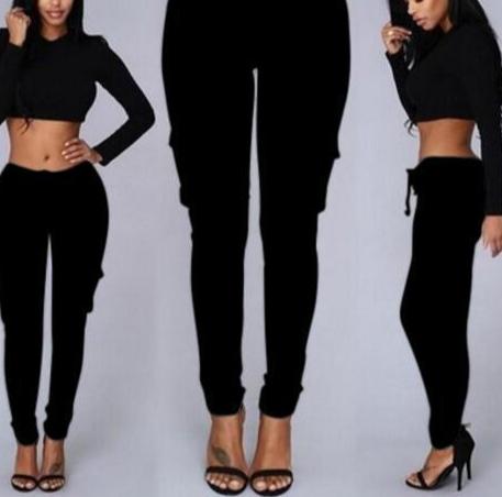 Black String Tie Casual Pants: Effortless Style