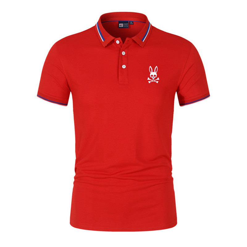 Printed Short-sleeved Polo Shirt