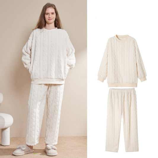 Winter Thickened Coral Fleece Loungewear Pyjamas