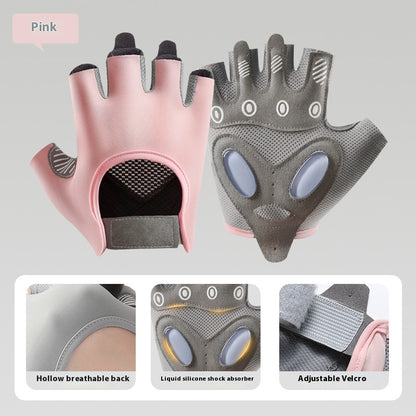 Women's Half Finger Training Thick Liquid Silicone Gloves