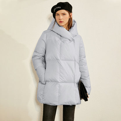 Warm Elegance: Hooded  Duck Down Jacket