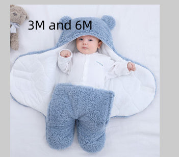 Gorgeous Thick Anti-Shock Baby Quilt with legs and Bear Ears Hood