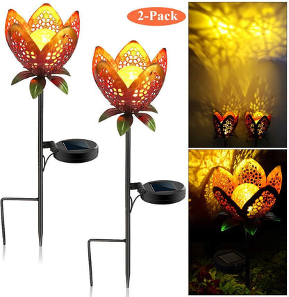 Solar Petal Flower Design Lawn Light