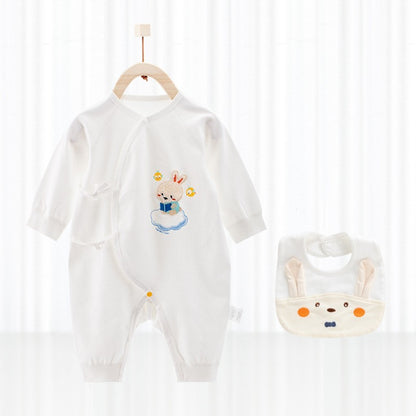 Playful Baby One-piece Cotton Romper with bib