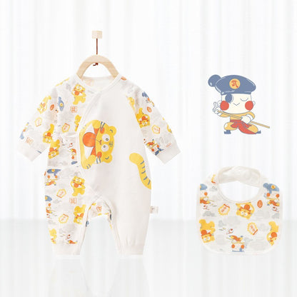 Playful Baby One-piece Cotton Romper with bib